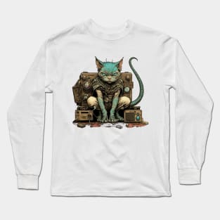 Futuristic Bio Cat Long Sleeve T-Shirt